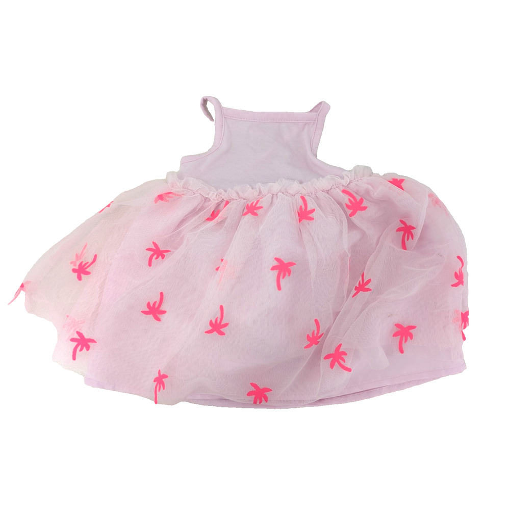 Cat & Jack Girls Dress w Bloomers Pink Palm Trees 12 Mos Responsible Style